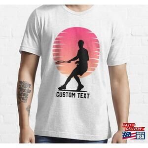 Personalized Tennis Sport Art With Custom Tshirt Classic